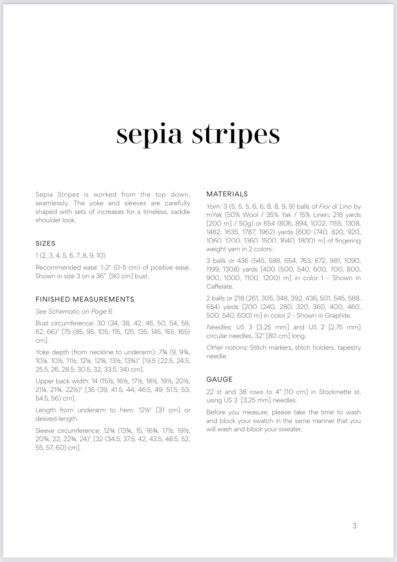 Sepia Stripes Sweater Kit