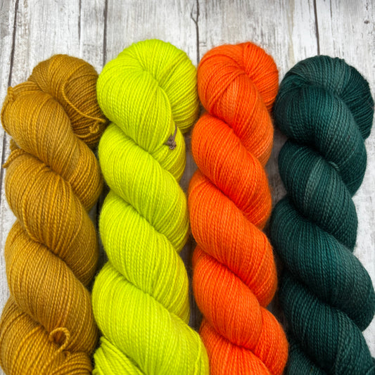 Ochre, Lemony Limey, Clementine, Evergreen 4 Pack
