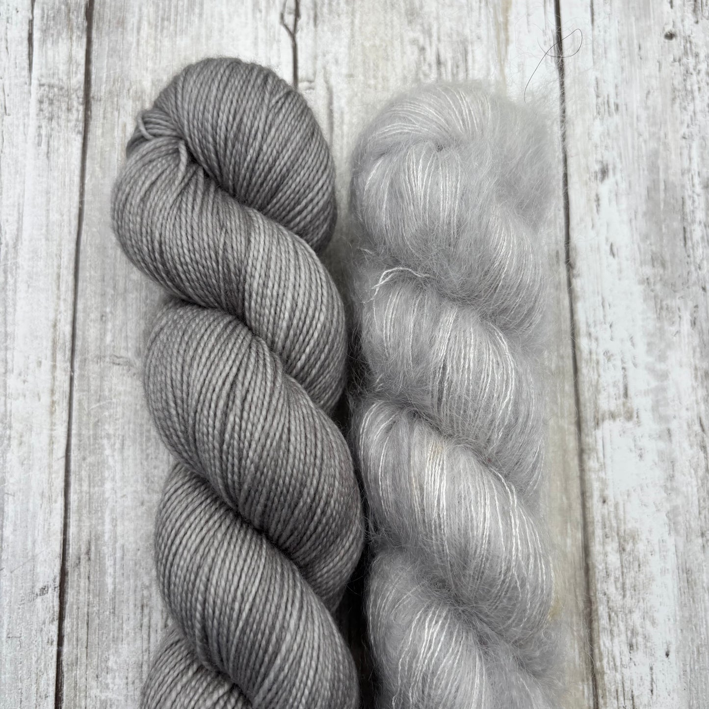 Fingering & Mohair Mouse Grey 2 Pack