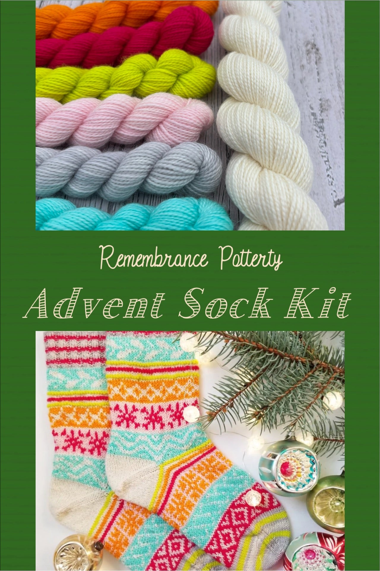 Remembrances Pottery Advent Sock Kit